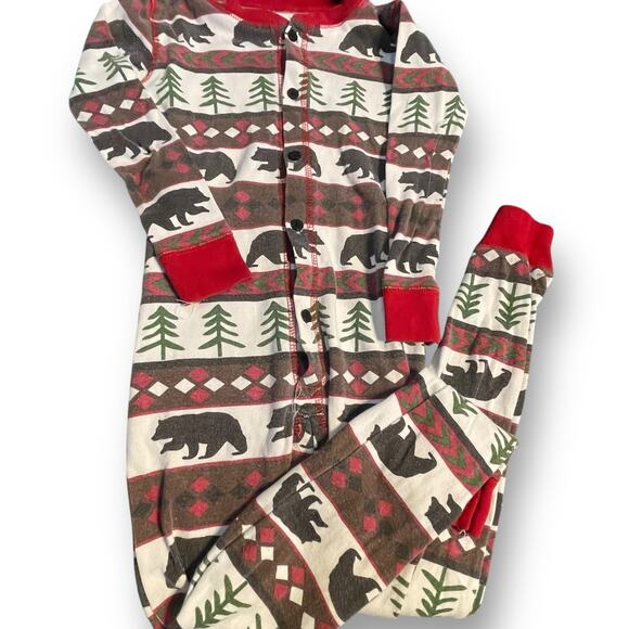 Lazy One Kids 6 Flapjack 1 Pc Pajama Pyjama Long Johns Bear Essentials Sleepwear - Picture 7 of 12
